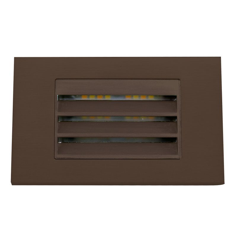 Westgate Integrated Step Light 120V 3W 3Cct, Horiz. Louver, Orb, Landscape Lighting , 5W, 75 Lumens, 30K/40K/50K, Orb Finish Dimmable