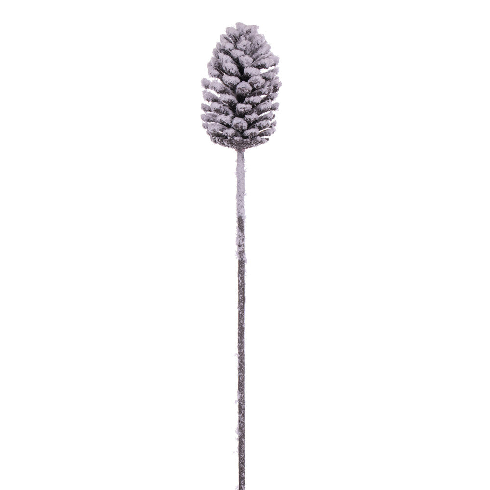 Vickerman 28.5" Glitter Artificial Snow Pinecone Stem 3 per bag.
