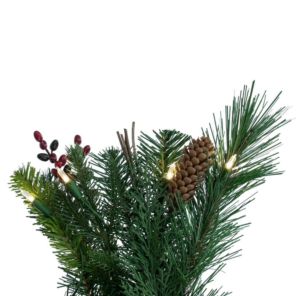 Vickerman 36" Cibola Mixed Berry Artificial Christmas Teardrop Warm White LED Lights