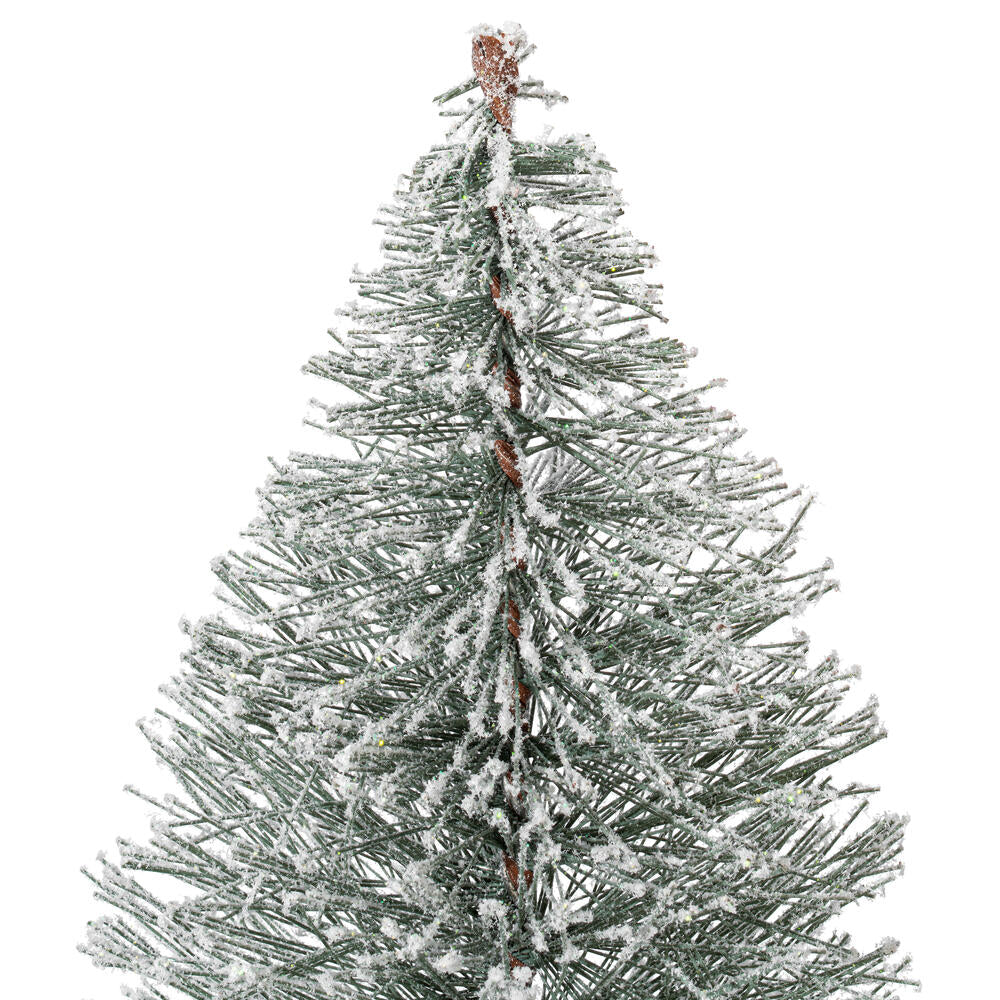 Vickerman 12" flocked Village Artificial Christmas tree Set of 4