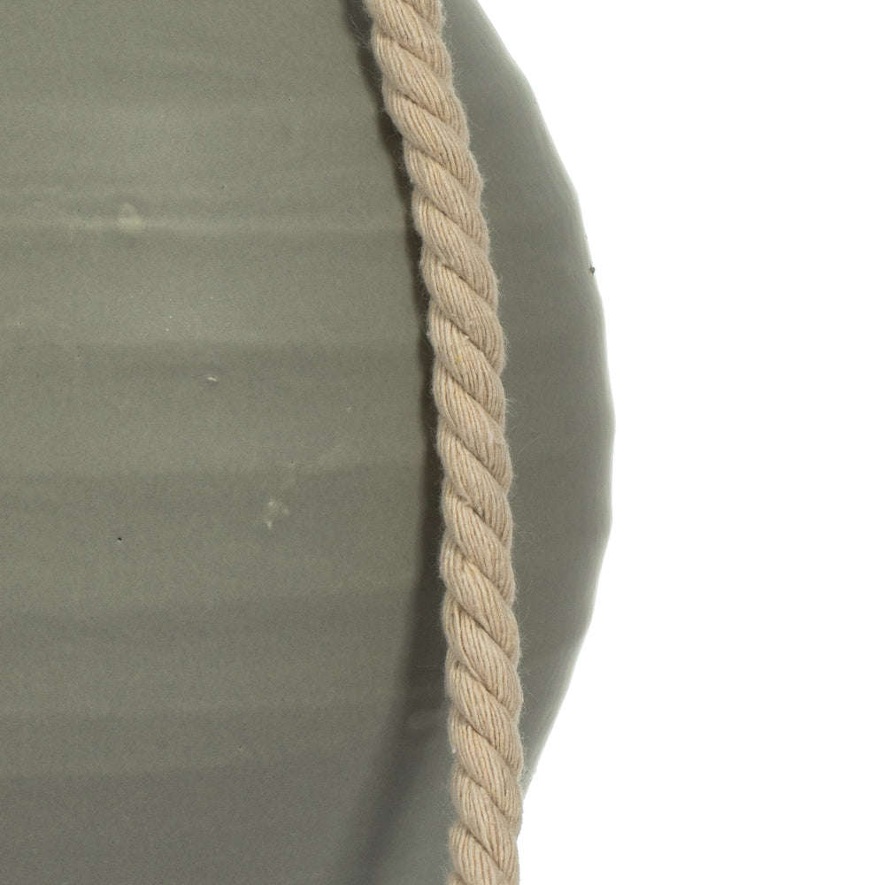 Vickerman 10" Beige Terracotta Bottle Rope Handle.