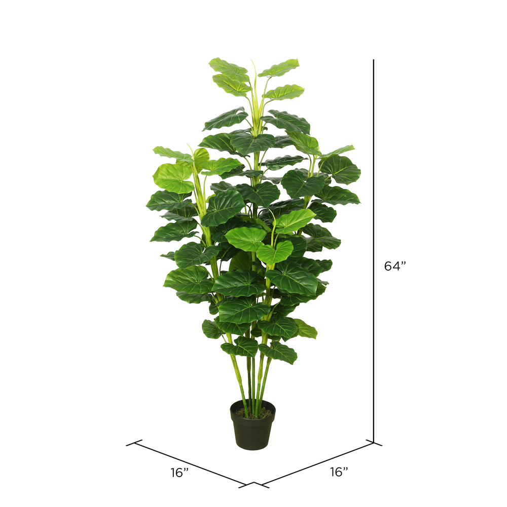 Vickerman 64" Artificial Fresh Looking Green Philodendron.