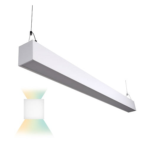 Euri Lighting EUD4-50W103SW-W Commercial LED 50-Watt 4 ft. Architectural Linear Up and Down Light Dual 3 Color Selectable Dimmable Linkable - White