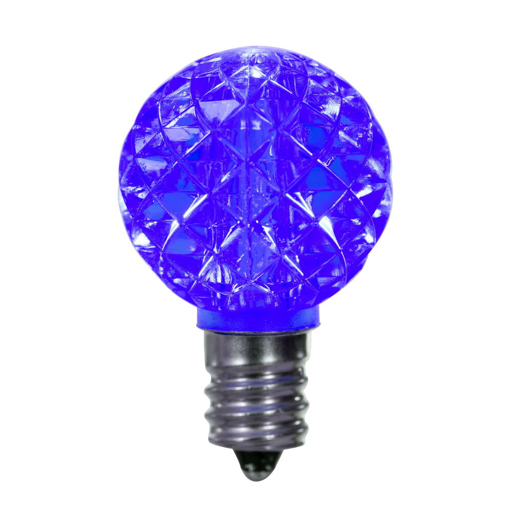 Vickerman G30 LED Blue Bulb E12 Nickel Base .6 Watts 120V package of 25