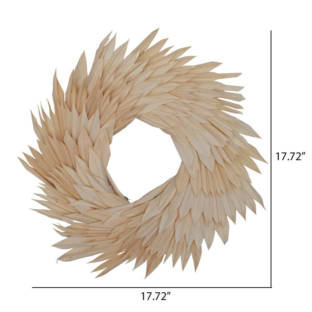Vickerman Natural Botanicals 17" Bleached Palm Sun Wreath.