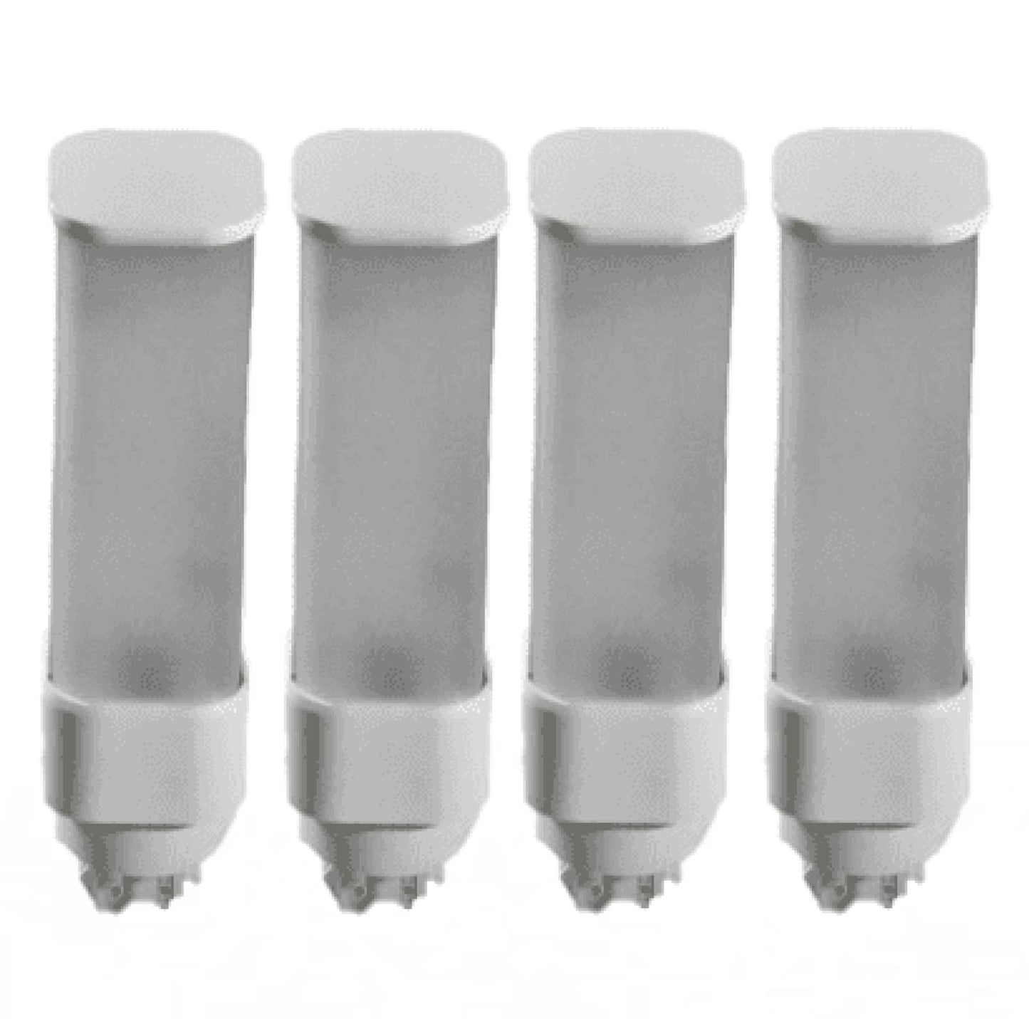 Damar- LED PL Horizontal Recessed Light Bulb Compact Fluorescent Retrofit Ballast Dependent G24Q/GX24Q 4Pin Base 9W 800 Lumen 4100K Cool White 120-277V Pack of 4-Single Tube Replacement for Kitchen