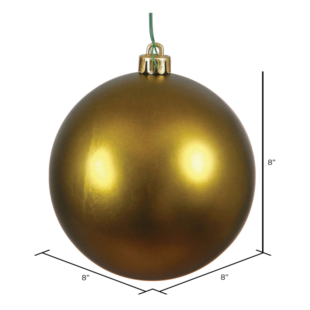 Vickerman 8" Olive Matte Ball Ornament
