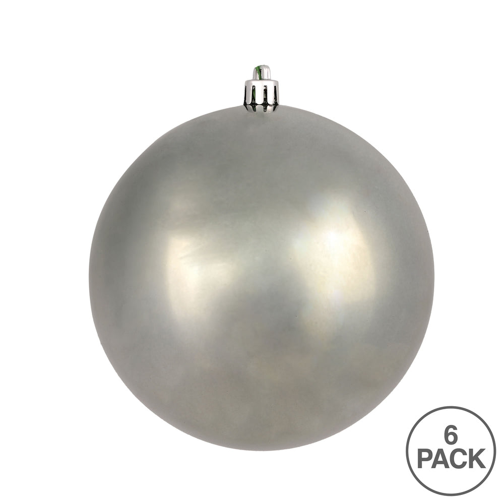 Vickerman 4" Wrght Iron Shiny Ball Ornament 6 per Bag