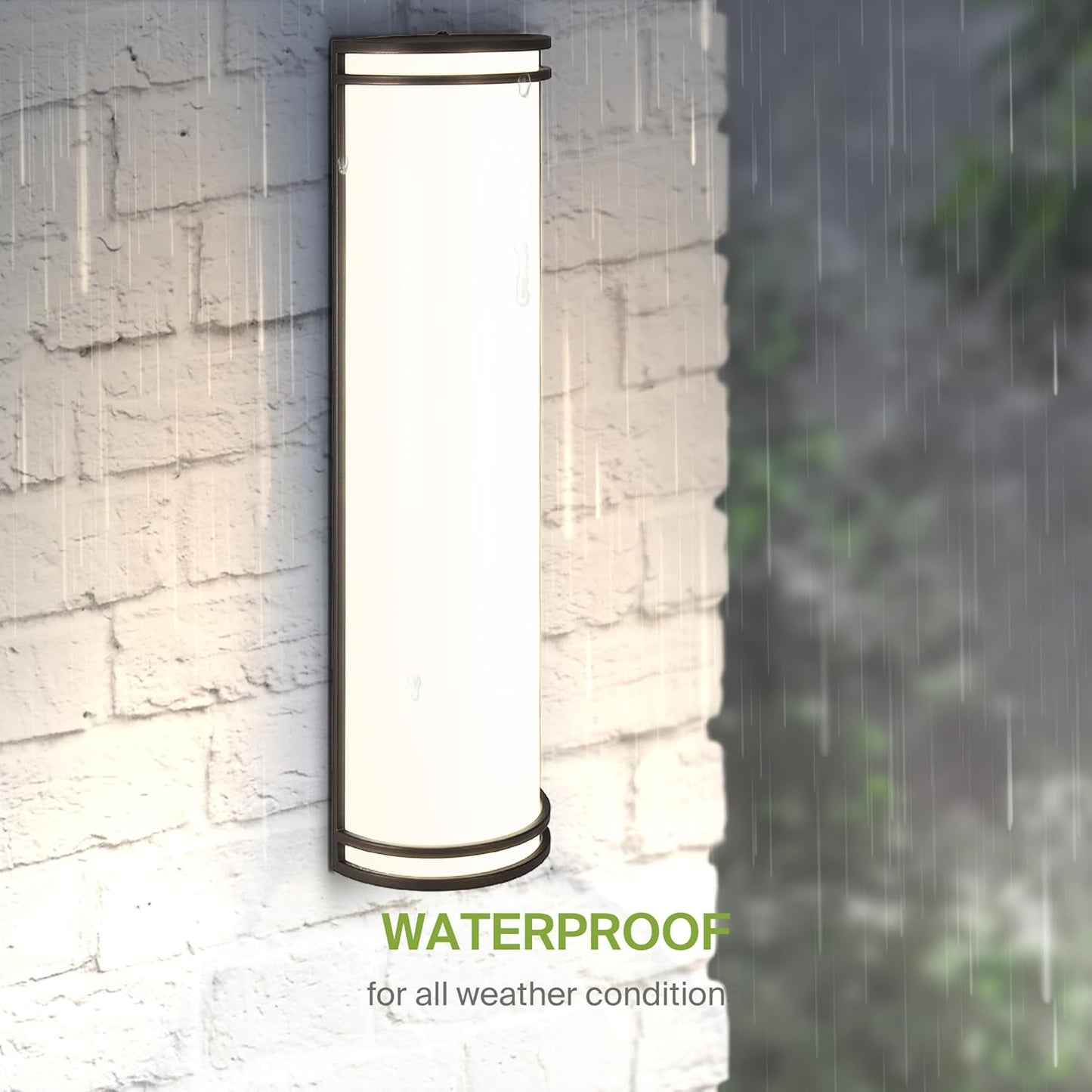 ASD Lighting LED Outdoor Wall Sconce 24" 25W 120-277V CCT Selectable 3000/4000/5000K Dimmable Oil Rubbed Bronze ETL