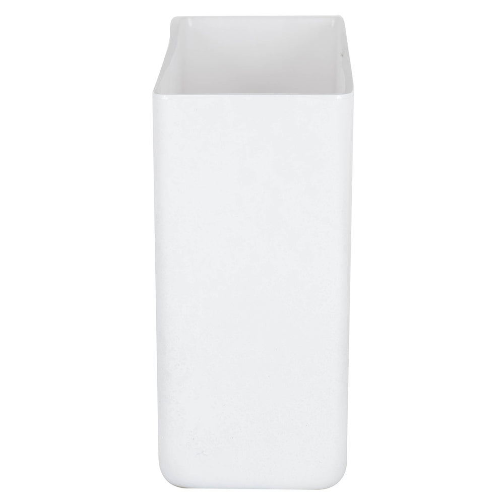 Vickerman 7" White Rectangle Glass Container