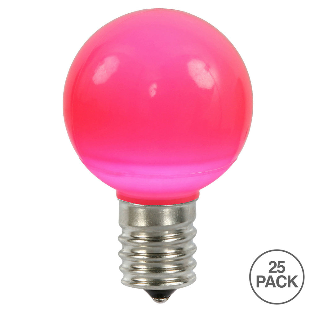 Vickerman G50 Pink Ceramic LED Replacement Bulb package of 25
