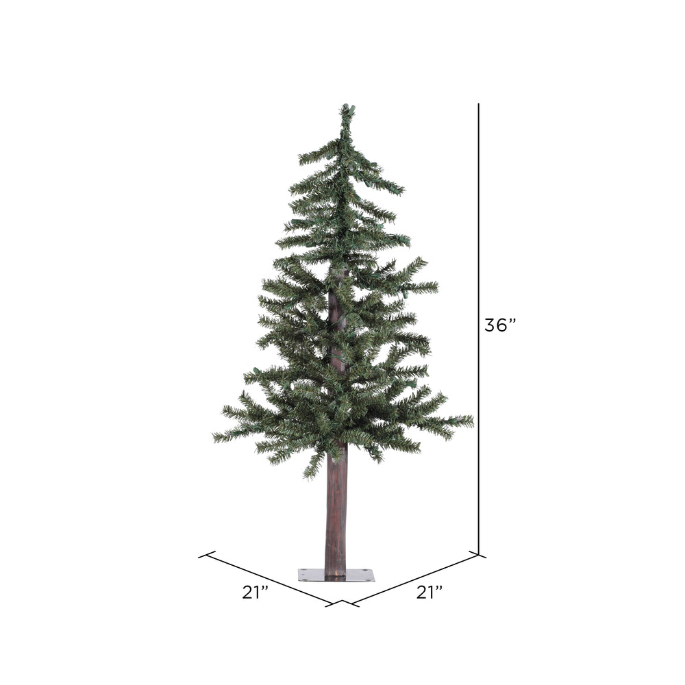 Vickerman 3' Natural Alpine Artificial Christmas Tree Unlit