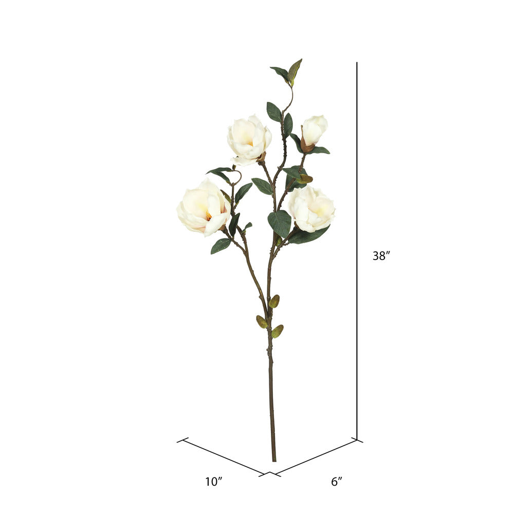 Vickerman 38" Cream Magnolia Artificial floral Stem Set of 3