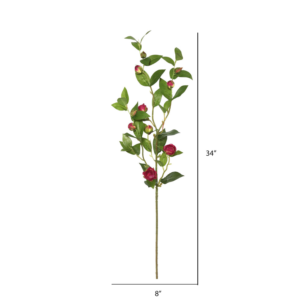 Vickerman 34'' Artificial Burgundy Tea Rose Spray