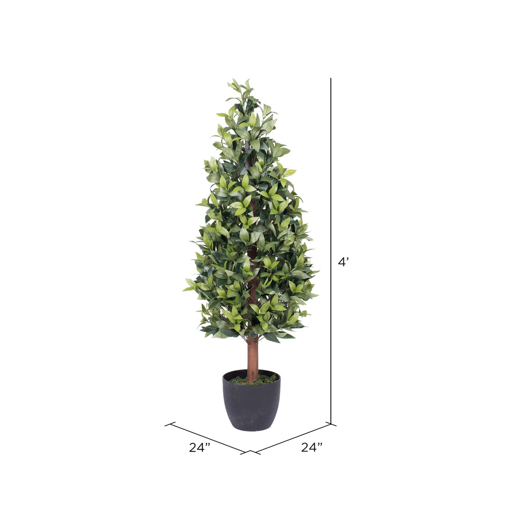 Vickerman 4' Artificial Bay Tree in Pot.