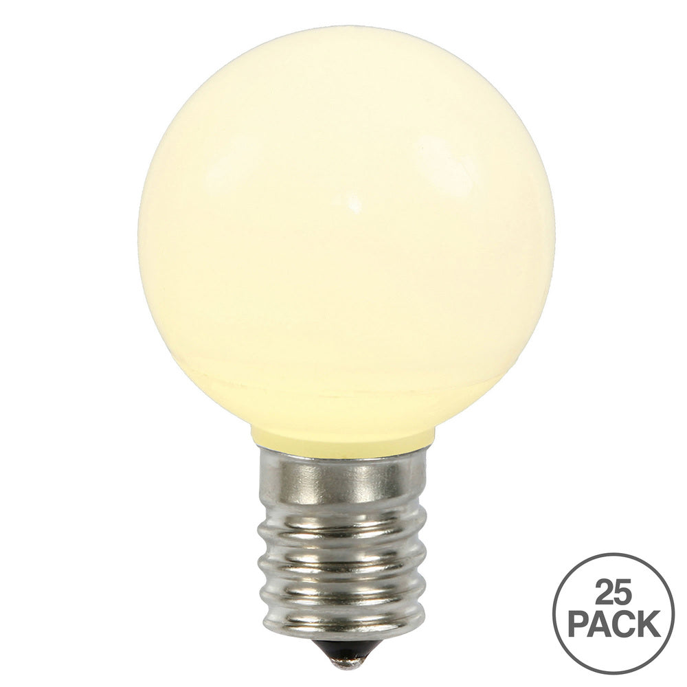 Vickerman G50 Warm White Ceramic LED Replacement Bulb package of 25