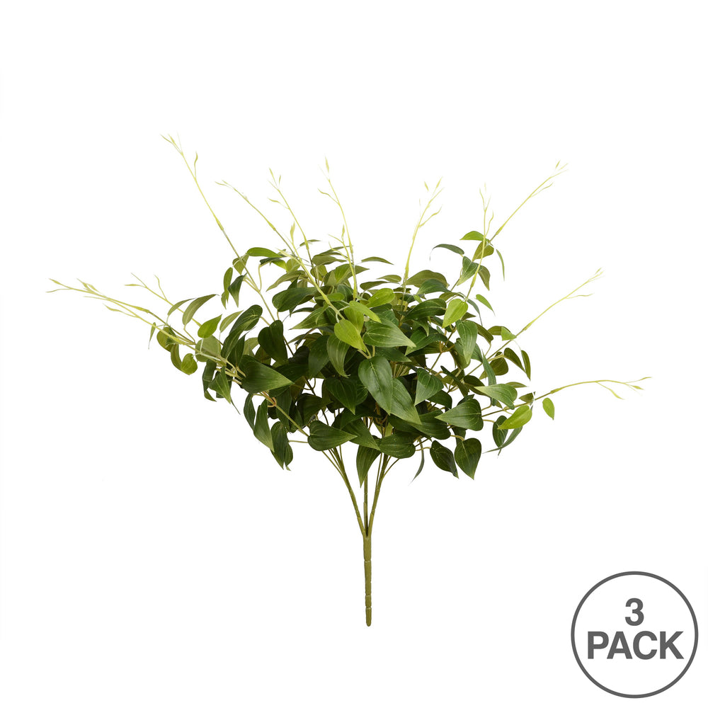 Vickerman 21" Artificial Green Clematis Spray. Includes 3 sprays per pack.