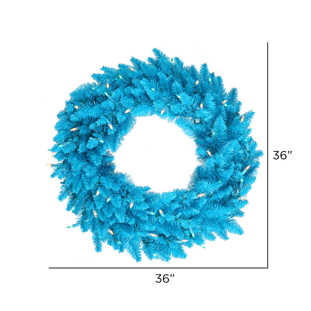 Vickerman 36" Sky Blue Fir Artificial Christmas Wreath Unlit