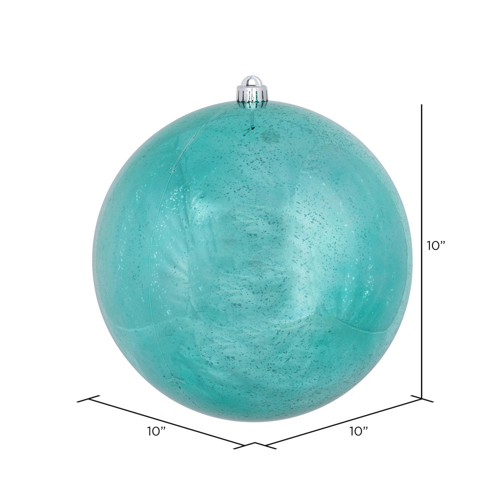 Vickerman 10" Teal Shiny Mercury Ball Ornament