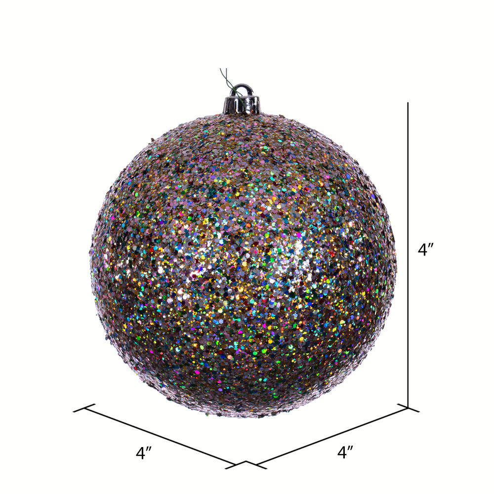 Vickerman 8" Multi-color Sequin Glitter Ball Christmas Ornament UV Resistant