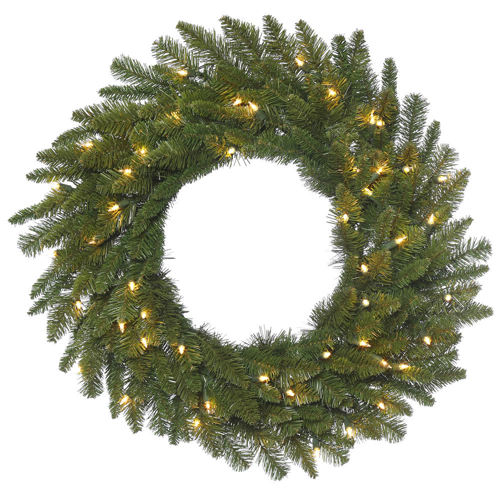 Vickerman 20" Durango Spruce Artificial Christmas Wreath Clear Dura-lit Incandescent Lights