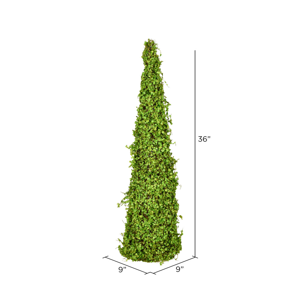 Vickerman 36'' Artificial Green Mini Leaves Cone.