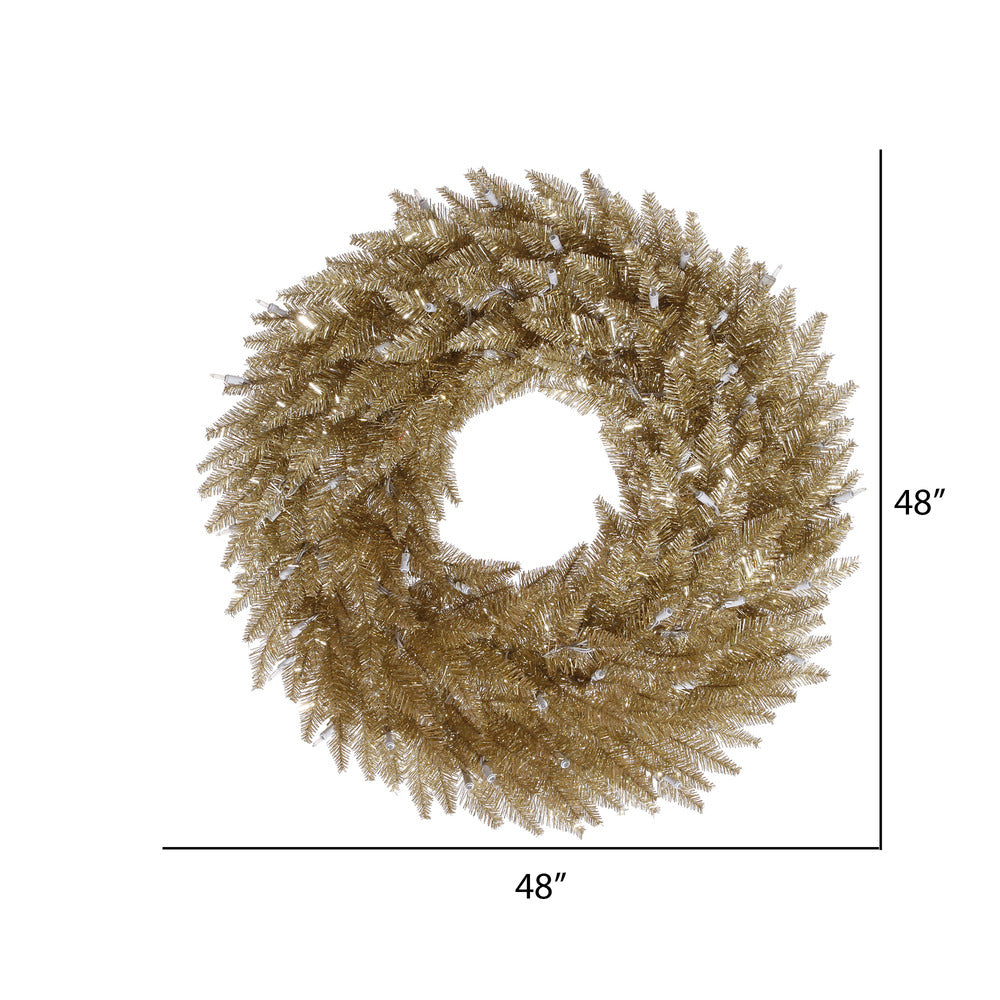 Vickerman 48" Champagne Fir Artificial Christmas Wreath Unlit
