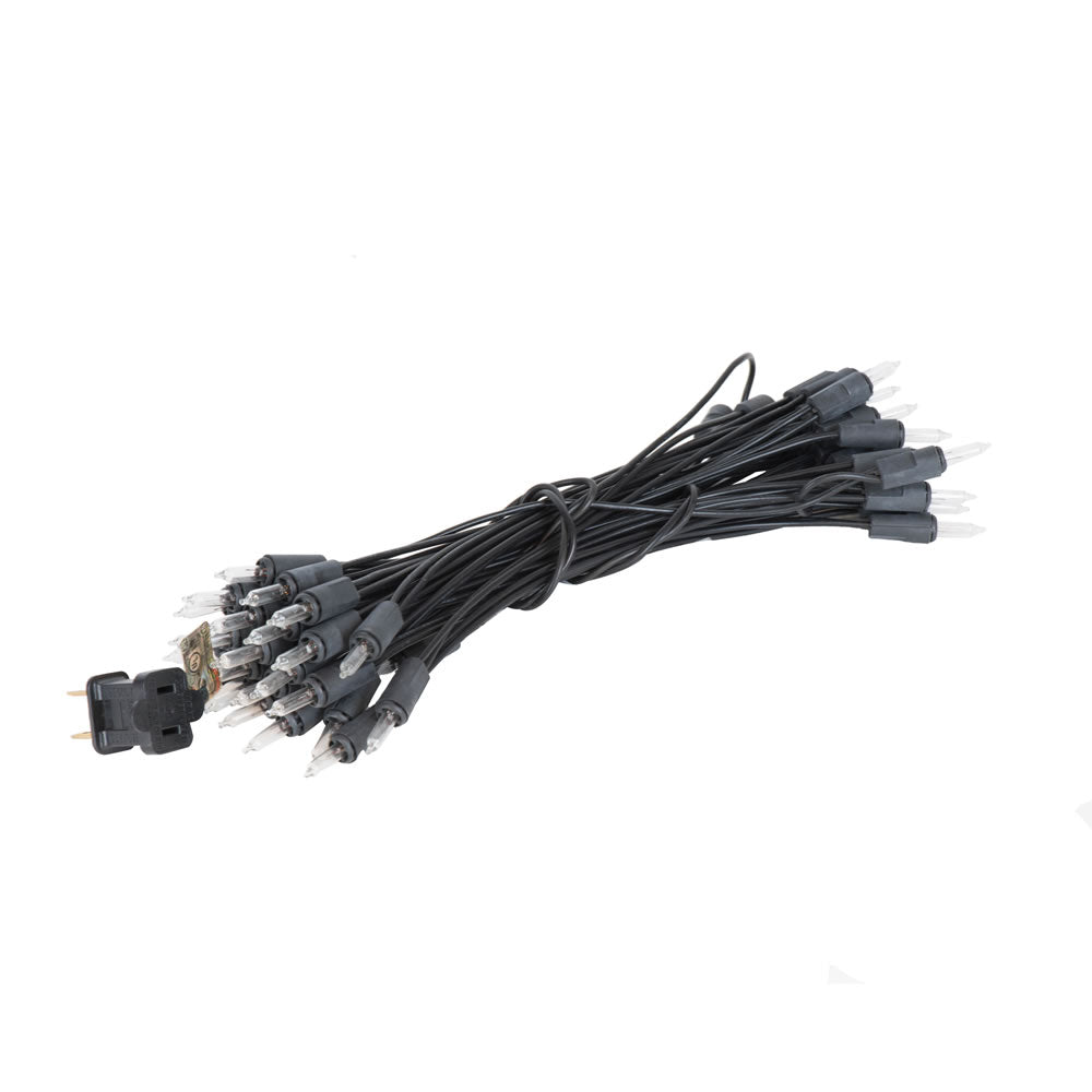 Vickerman 50 Light LED Warm White Dura-Lit Mini Lights, Black Wire