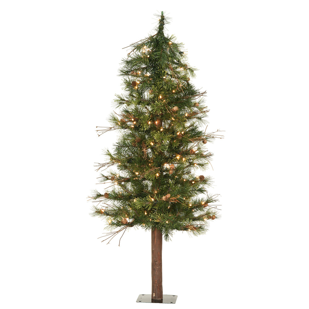 Vickerman 6' Mixed Country Alpine Artificial Christmas Tree Clear Dura-Lit® Mini Lights