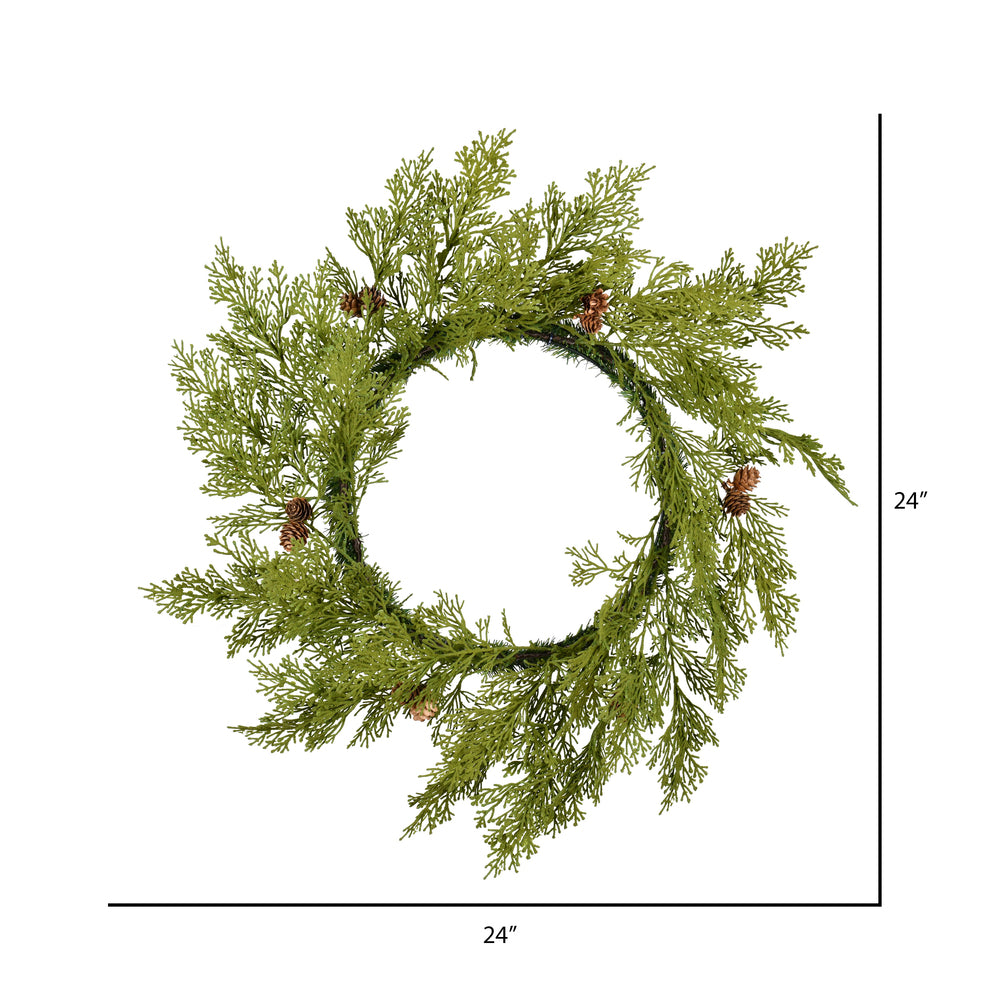 Vickerman 24" Cedar Pinecone Artificial Christmas Wreath Unlit