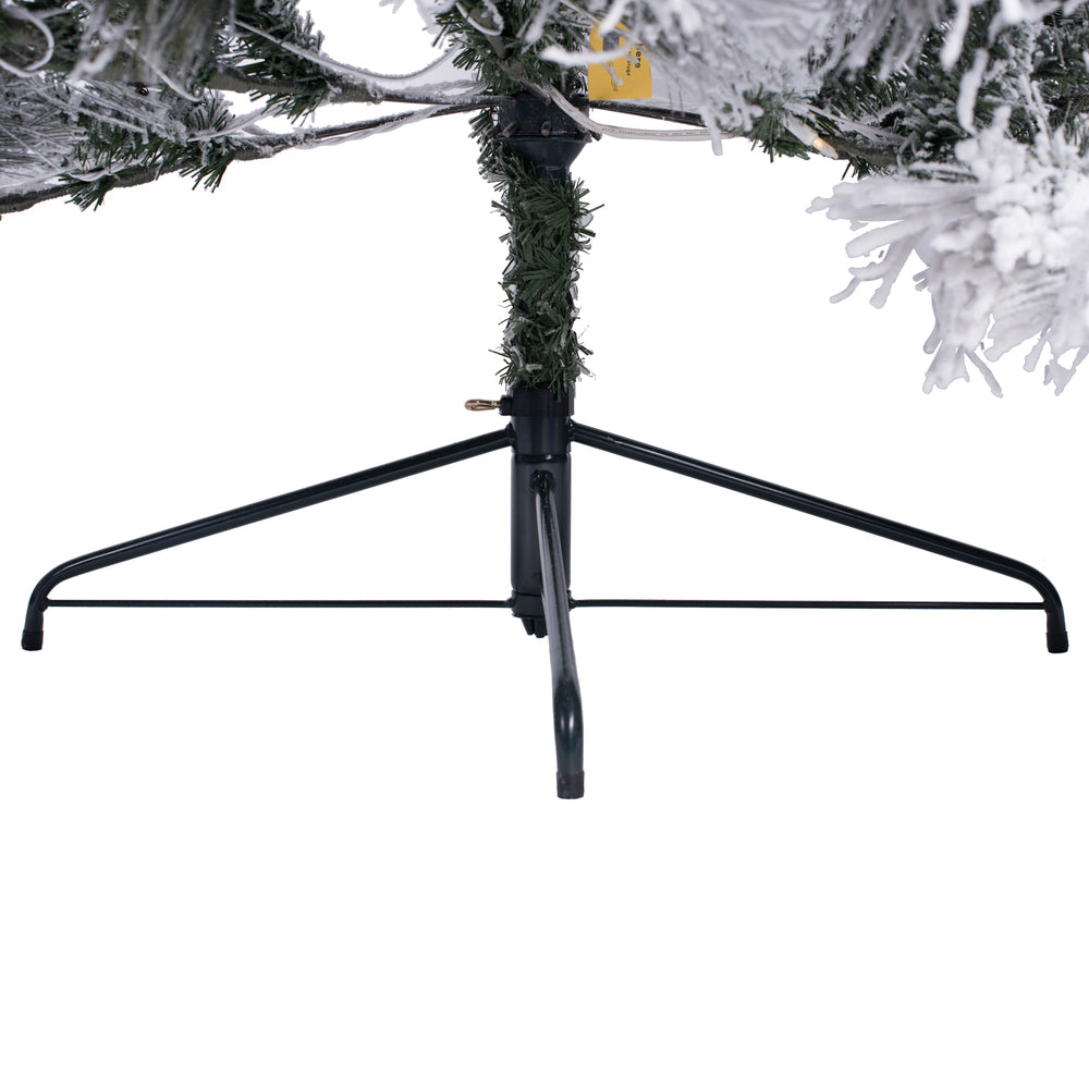 Vickerman 9' x 59" Flocked Atka Slim Half Christmas Tree Dura-Lit® LED Warm White Mini Lights.