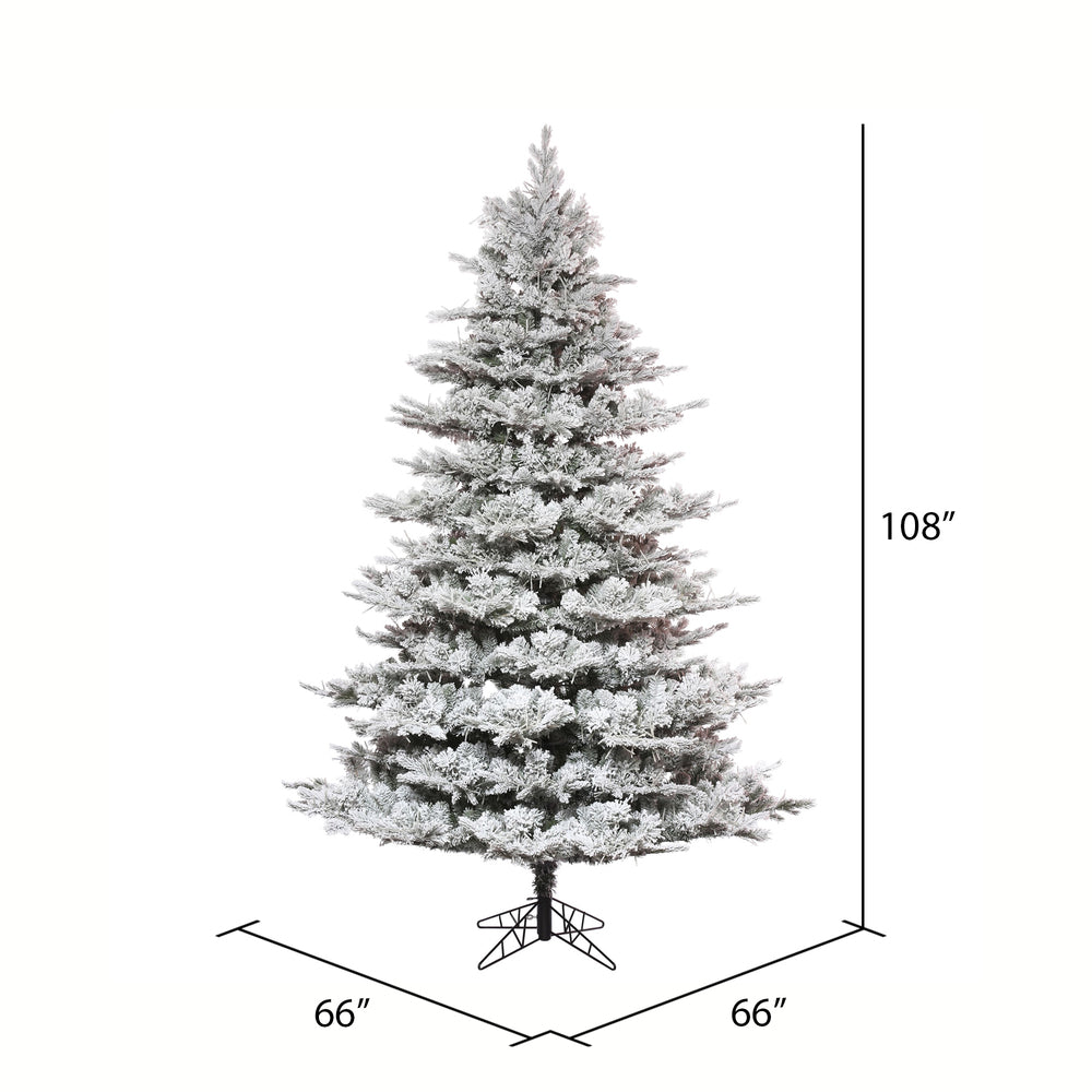 Vickerman 9' x 66" Flocked Kiana Artificial Christmas Tree Unlit