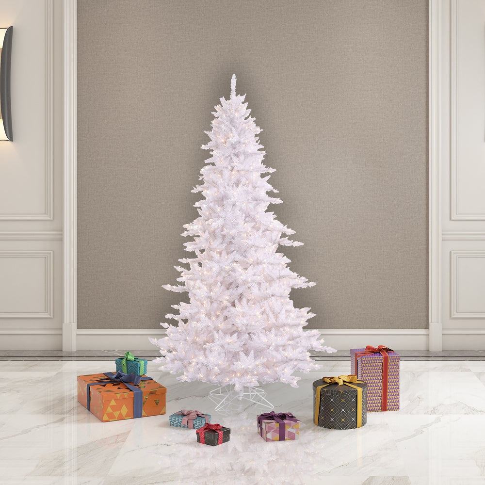 Vickerman 6.5' White Fir Artificial Christmas Tree Warm White Dura-lit LED Lights