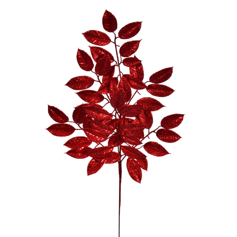 Vickerman 31" Red Artificial Gardenia Glitter Spray 2 per bag.
