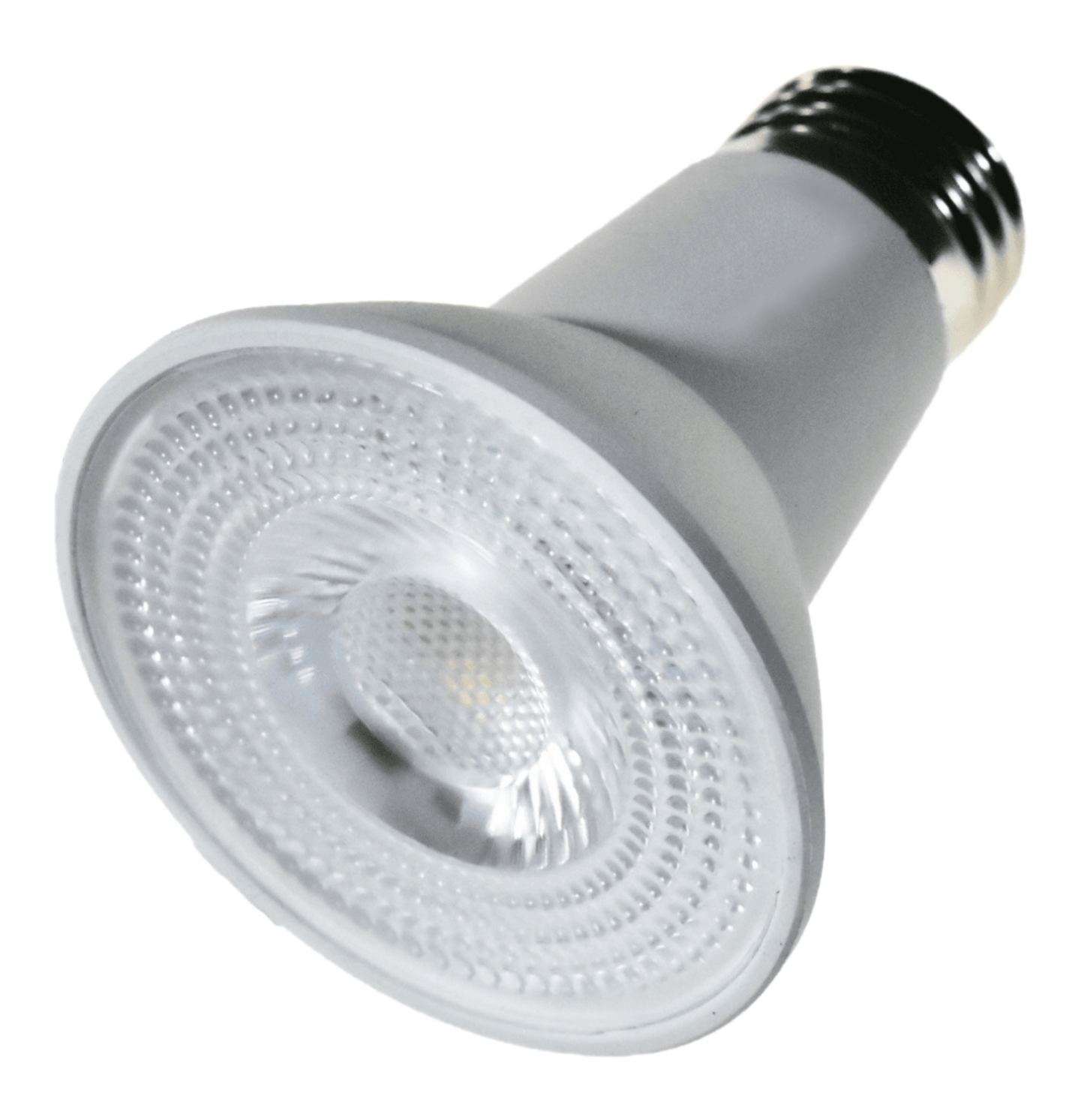 Damar PAR20 LED Long Neck Flood Light Bulb 5W 500 Lumen E26 Medium Base 3000K Soft White Ideal for Track & Recessed Spot Light Bulbs 120V 40° Beam Angle Dimmable White Finish Pack of 6