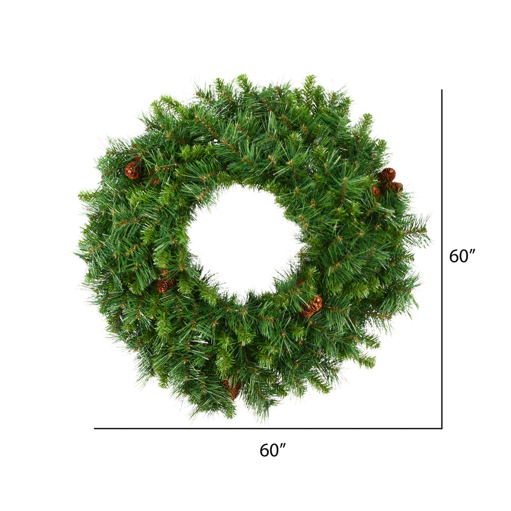 Vickerman 60" Cheyenne Pine Artificial Christmas Wreath Unlit