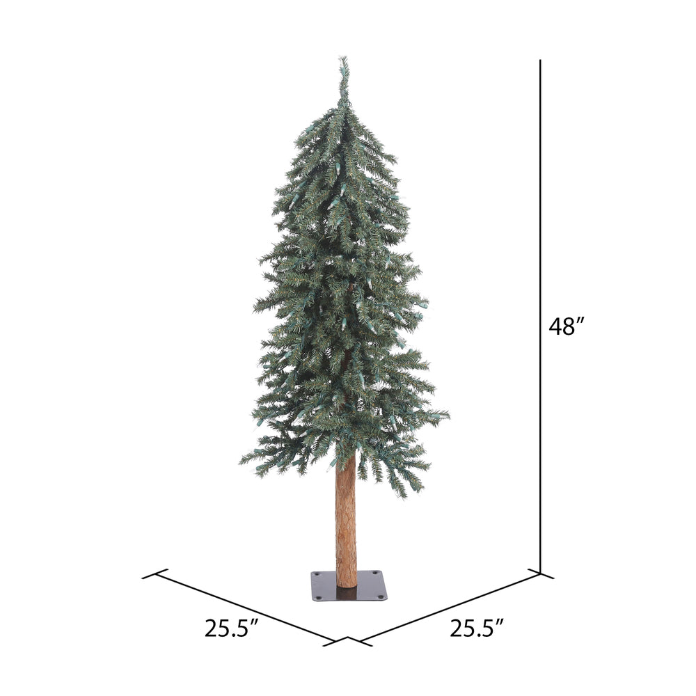 Vickerman 4' Natural Bark Alpine Artificial Christmas Tree Unlit