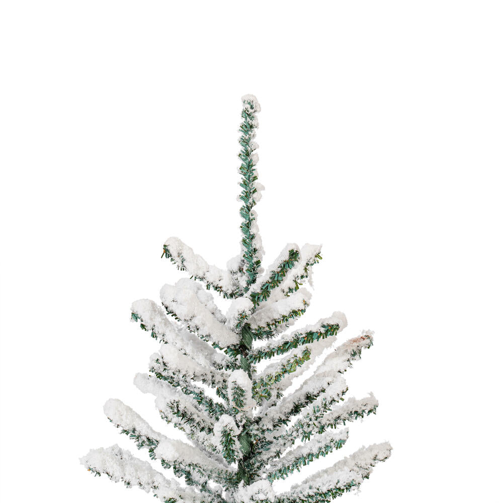 Vickerman 9" flocked Mini Pine Artificial Christmas tree Set of 6