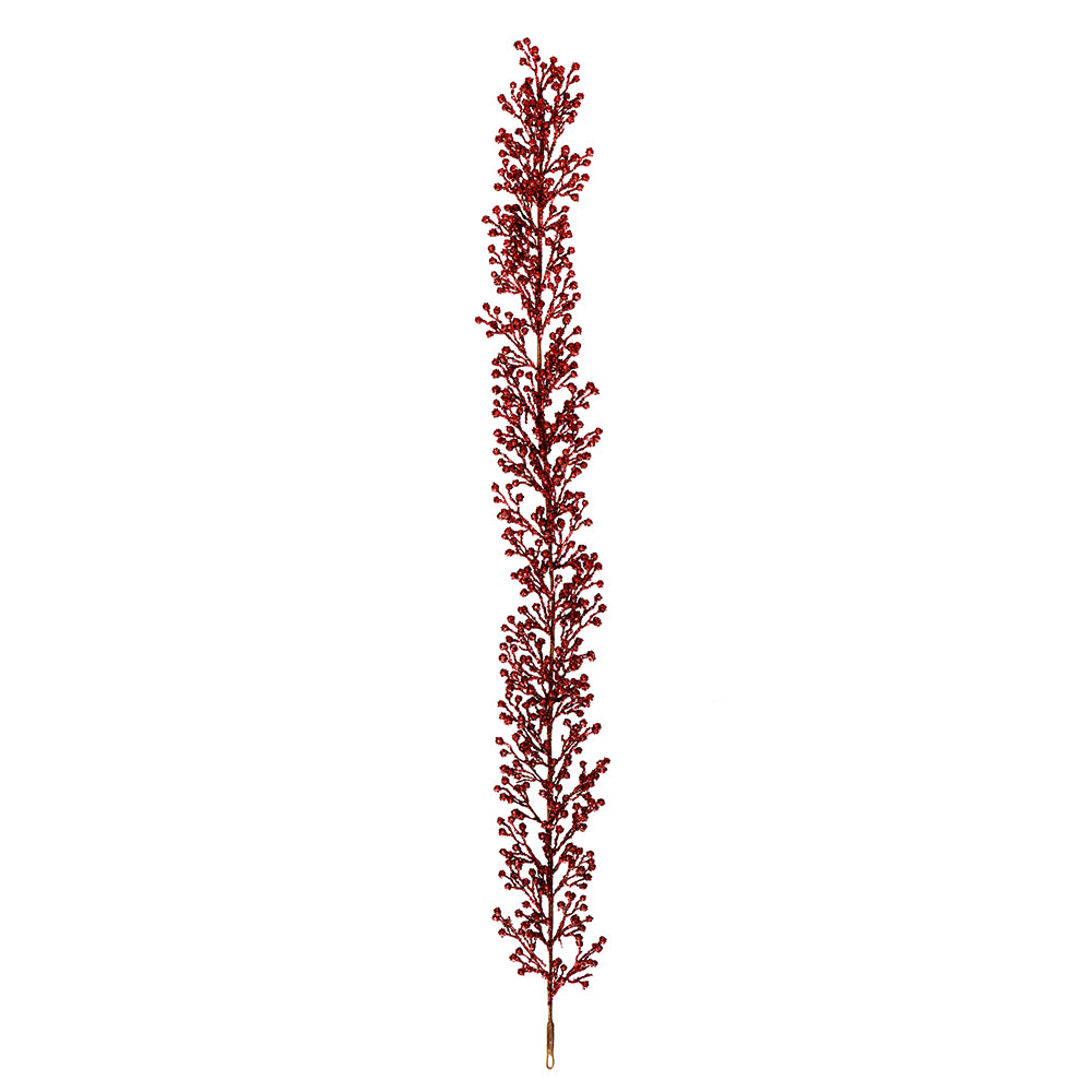 Vickerman 6' Burgundy Glitter Berry Artificial Christmas Garland Unlit
