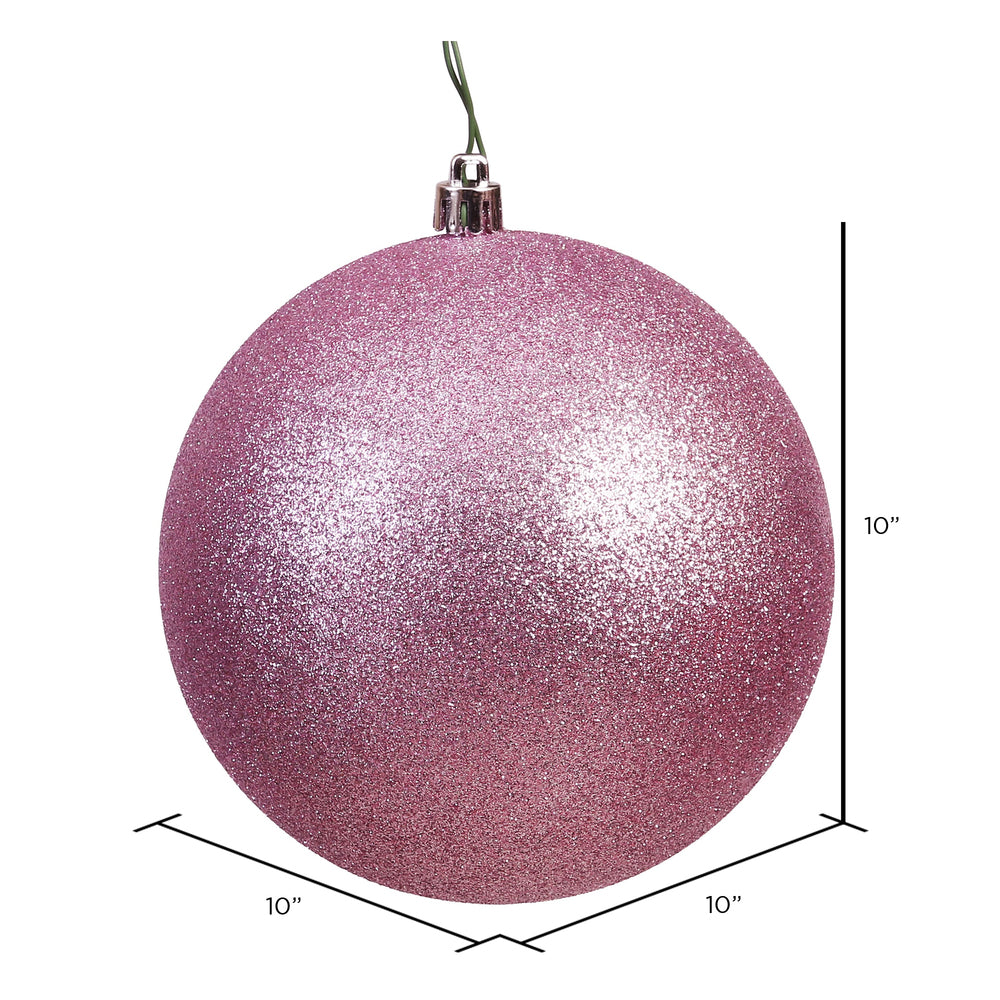 Vickerman 10" Mauve Glitter Ball Ornament