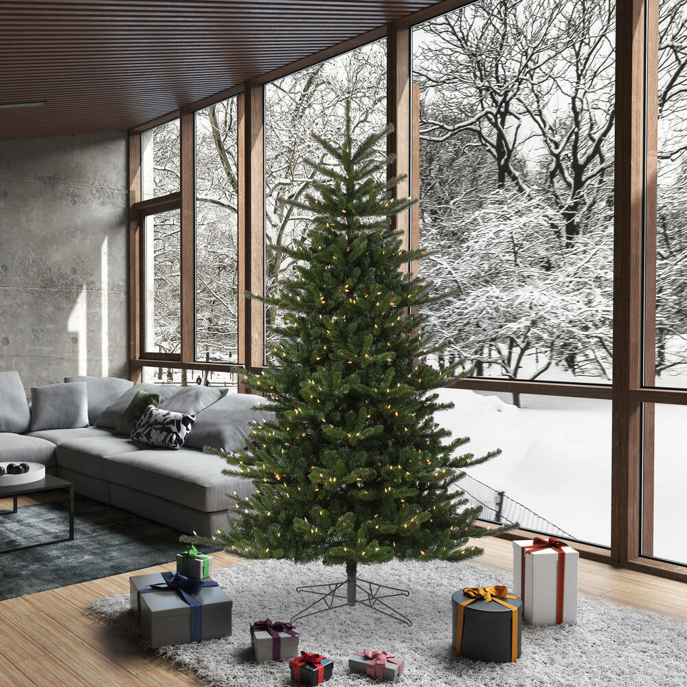 Vickerman 7.5' x 60" Decorator Pine Artificial Christmas Tree Warm White Dura-lit LED Lights