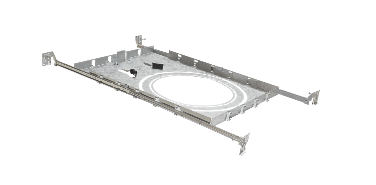 ASD Lighting New Construction Mounting Plate with Round holes 8-10-12inch and Sliding Clips 6pack