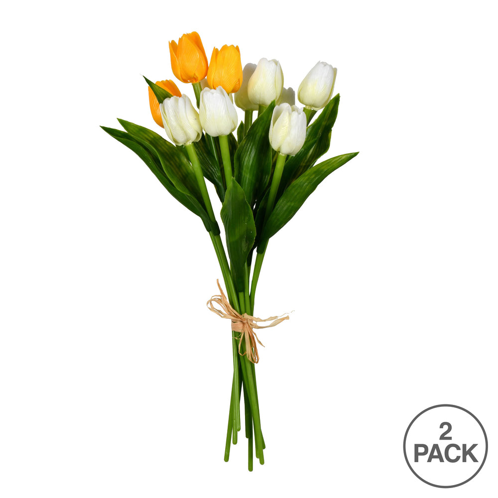 Vickerman 14" Artificial Cream Tulip Bundle 2 per pack