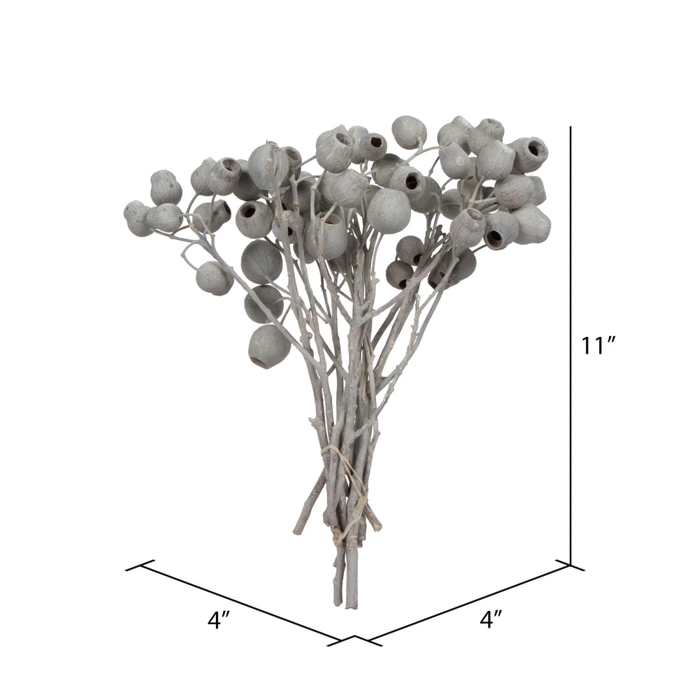 Vickerman Natural Botanicals 11" x 4" Bellgum Branch 5-7 Bells Ivory Frosted 10 stems per unit