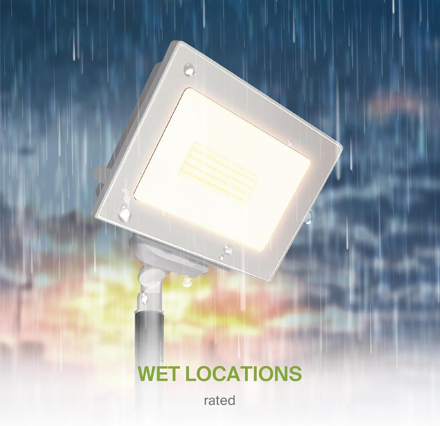 ASD Lighting LED SLIM Floodlight with arm 50W 3000K White UL