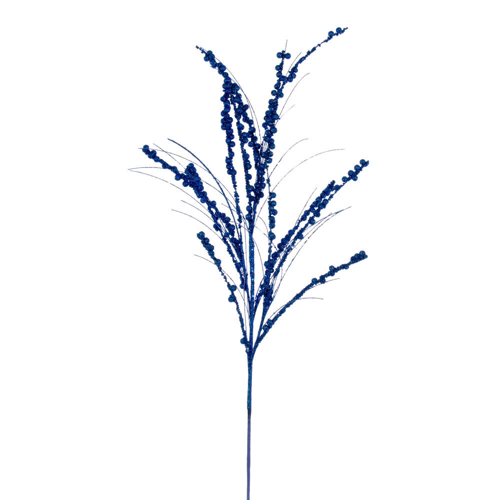 Vickerman 36" Blue Berry Twig Glitter Spray 6 per bag.