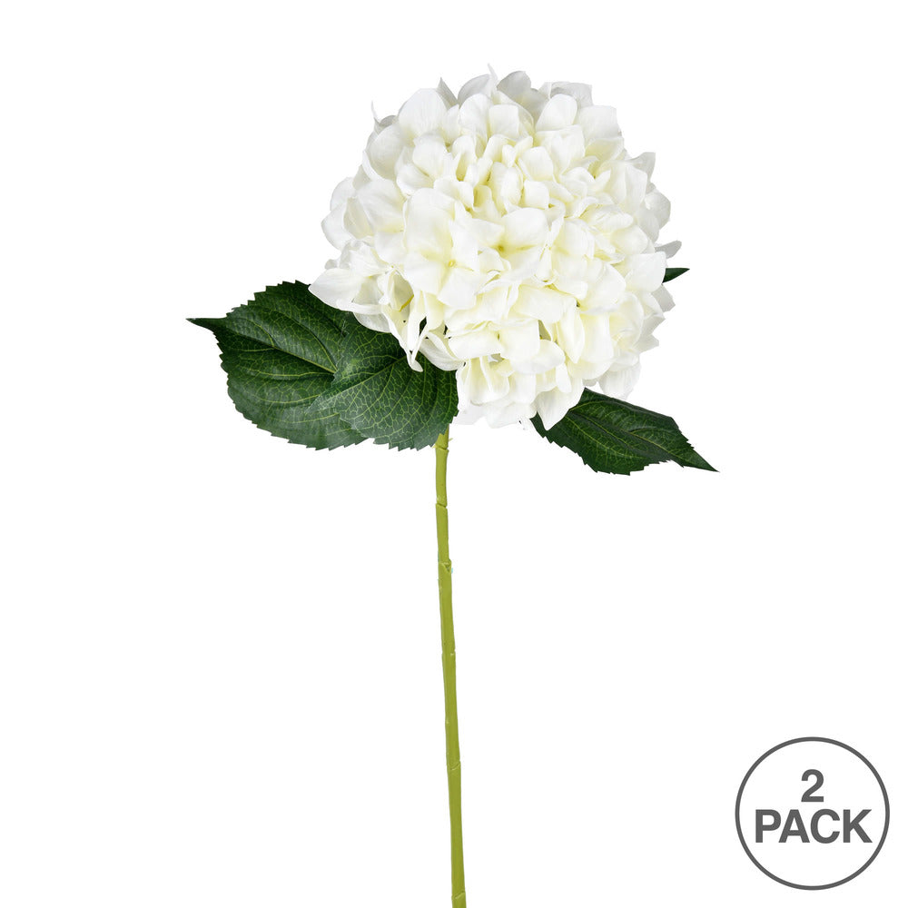 Vickerman 33' Artificial' White Hydrangea Spray. Includes 2 sprays per pack.