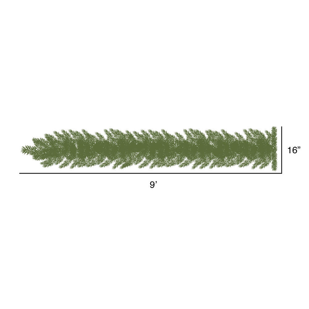 Vickerman 9' Crystal White Spruce Artificial Christmas Garland unlit
