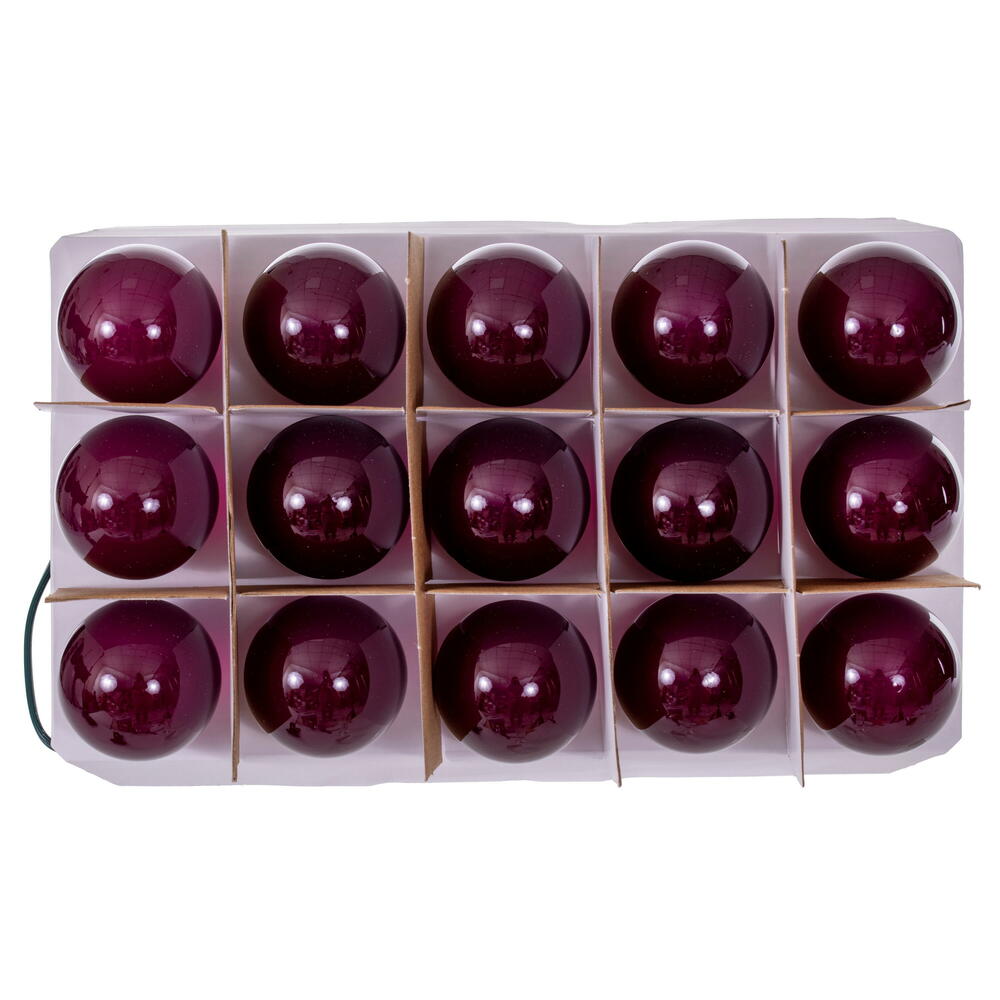 Vickerman 15Lt Purple LED Glass G50-E12 Filament End-Connecting Set with Green 20AWGXTW Wire and 6"x12"x6" Bulb Spacing. 120V-.6W. UL Approved.