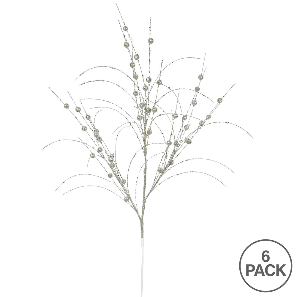 Vickerman 35" Champagne Glitter Berry Artificial Christmas Spray. Includes 6 sprays per pack.